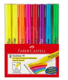 Текстмаркер Faber-Castell Textliner 38, неон, комплект 7+1