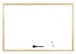 Бяла дъска за писане Bi-Office с дървена рамка, 40 х 60 см, немагнитна
